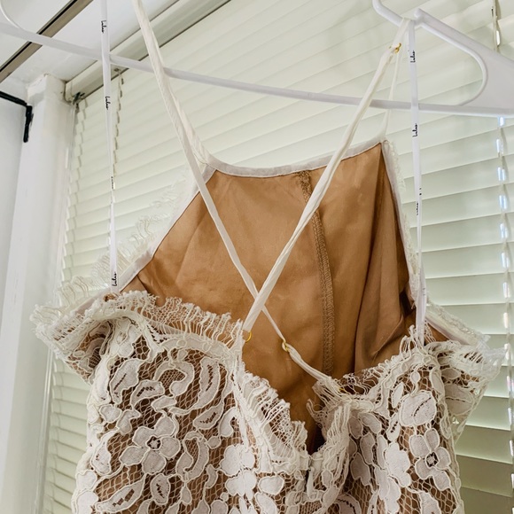 Dreamt of You White Lace High-Low Midi Dress - Picture 5 of 9